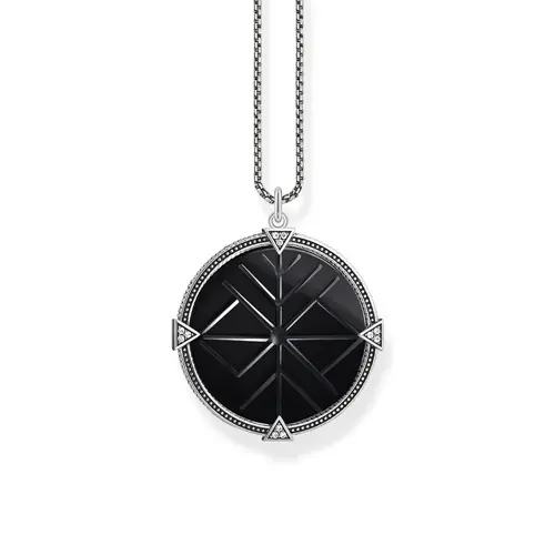 Kette mit Anhänger im Coin-Design aus Silber