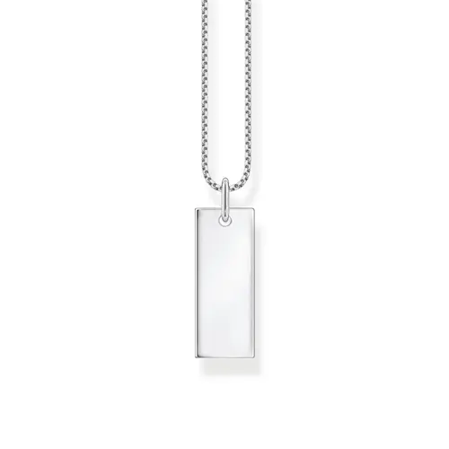 ID tag necklace in sterling silver, engravable