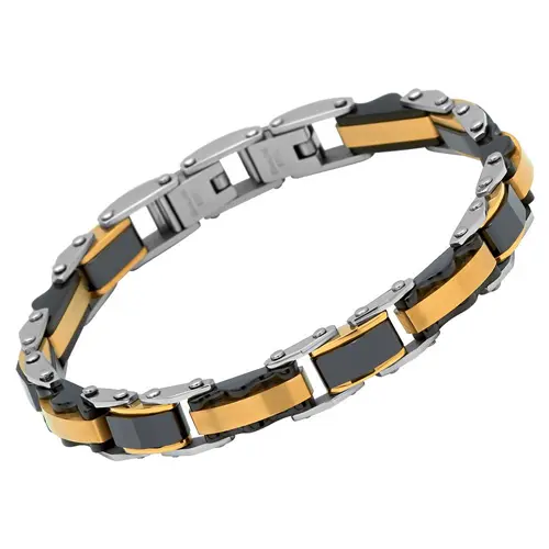 Armband met zwarte keramische elementen