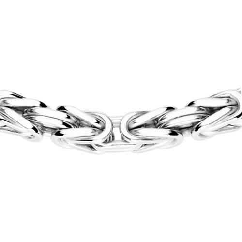 Cadena bizantina para hombre de plata 925, 4,0 mm