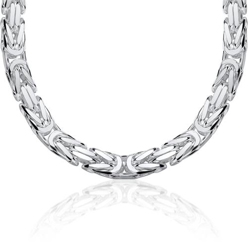 Sterling Silver 3mm Square Byzantine Chain Necklace - Simply Sterling