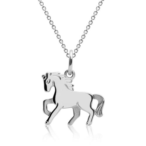 Horse necklace for children sterling silver