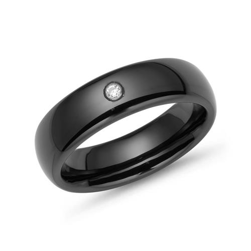 Black Ceramic Wedding Ring 2024 | favors.com