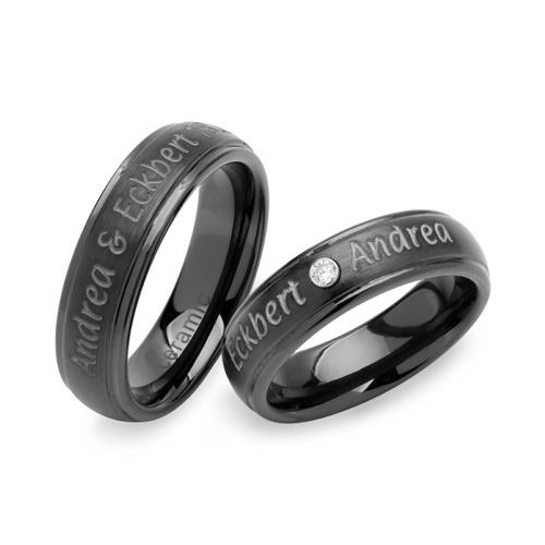 High quality scratch resistant black ceramic ring