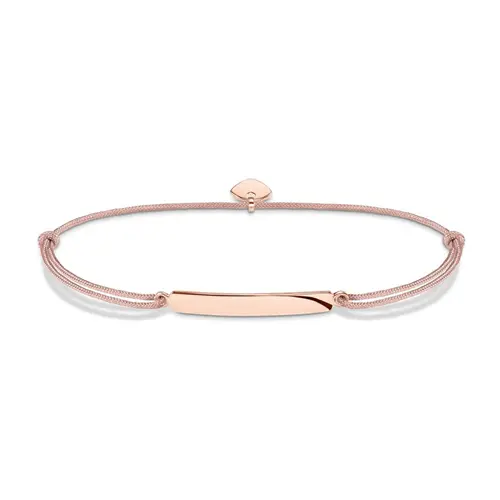 Gravur Textilarmband Little Secret, 925er Silber, rosé