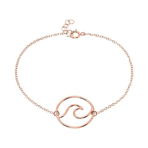 Armband Welle für Damen 925er Silber rosévergoldet