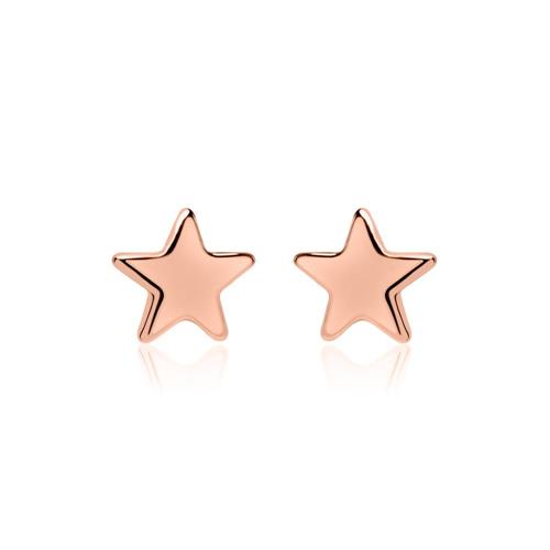 Star stud earrings in rose gold-plated 925 silver