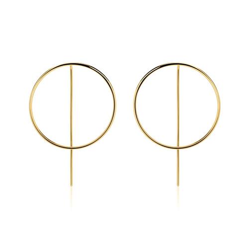 Circle earring in gold-plated 925 silver