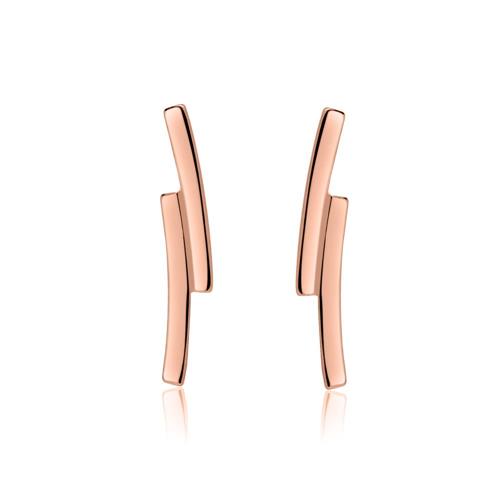 Rose gold plated 925 silver earrings