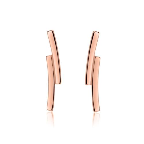 Pendientes de plata 925 ba&#xF1;ados en oro rosa