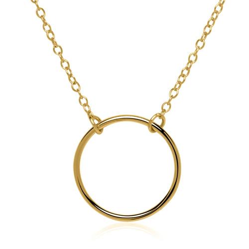 Circular necklace in gold-plated sterling silver