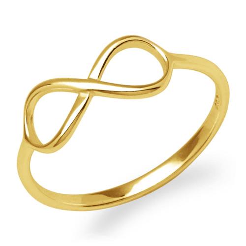 Ring Unendlichkeitssymbol 925er Silber vergoldet