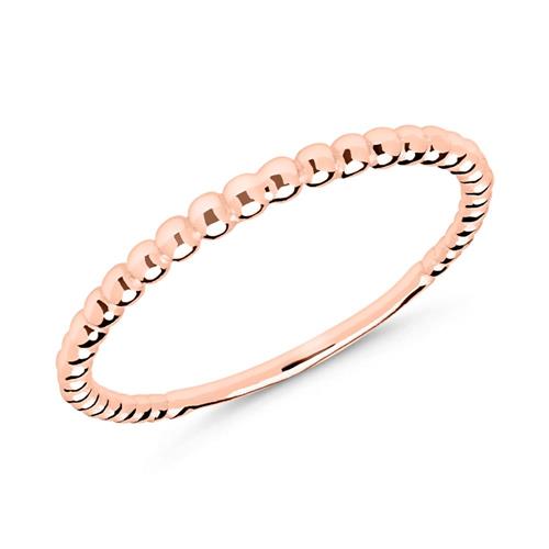 Ball ring in rose gold plated 925 silver