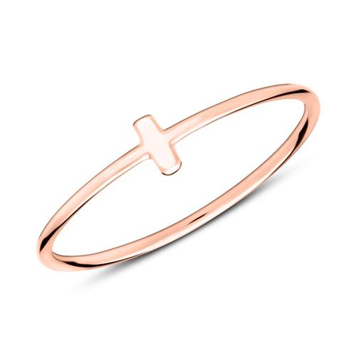 rosé gold plated 925 silver chopstick ring