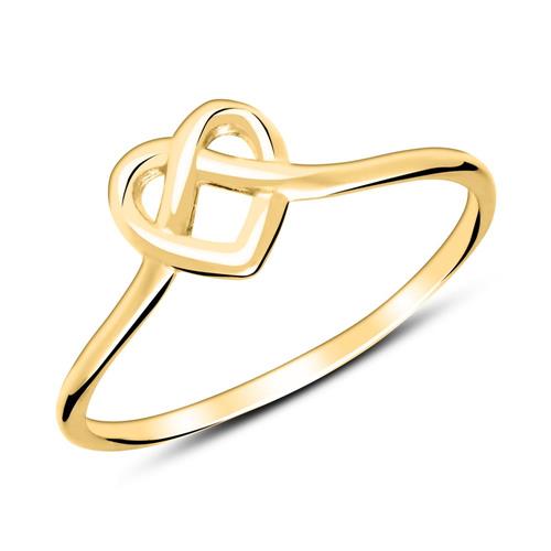 Heart ring in gold-plated sterling silver