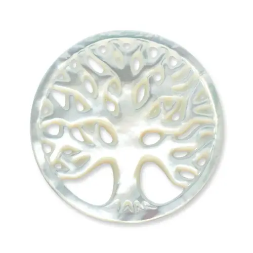 Moneda para colgante árbol blanco