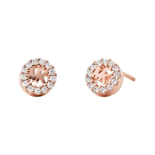 Rose gold plated 925 silver earrings with zirconia