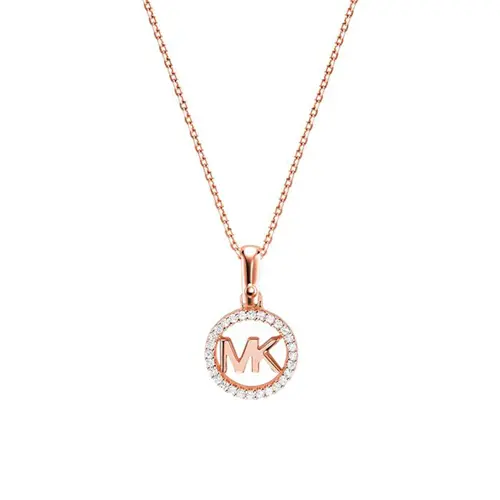 Anchor chain in rose gold-plated 925 silver zirconia