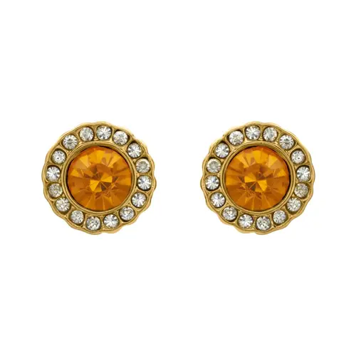 Amber oorbellen goud mode-sieraden