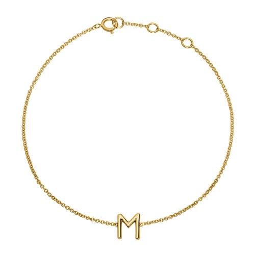 14ct. gold bracelet with 1 letter or symbol