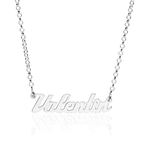 Sterling silver necklace with naME selectable