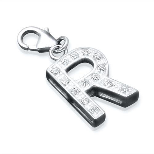 Sterling silver letters charm