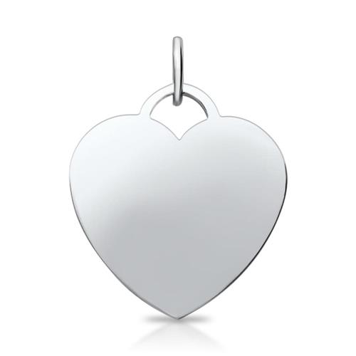 Pendant heart-shaped stainless steel