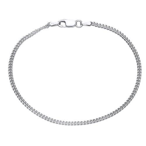 Sterling silver bracelet: Curb bracelet silver 2mm
