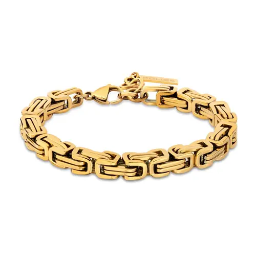 Stainless steel bracelet for men, IP gold