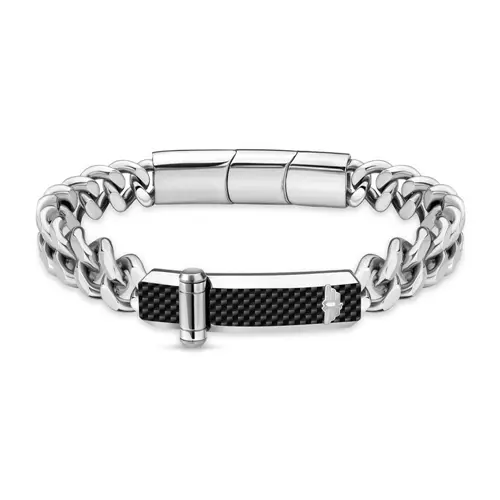 Men's Hinged Stainless Steel Bracelet, Engravable