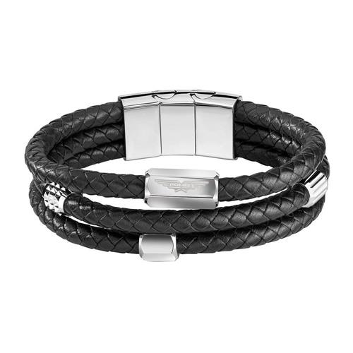 Police Men\'s Stainless Steel Bracelet With Silicone PEAGB2211542