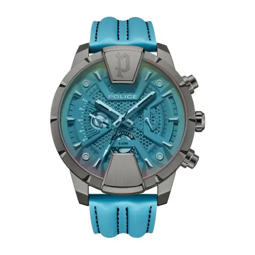 Reloj multifunción huntley de hombre en acero inoxidable y cuero