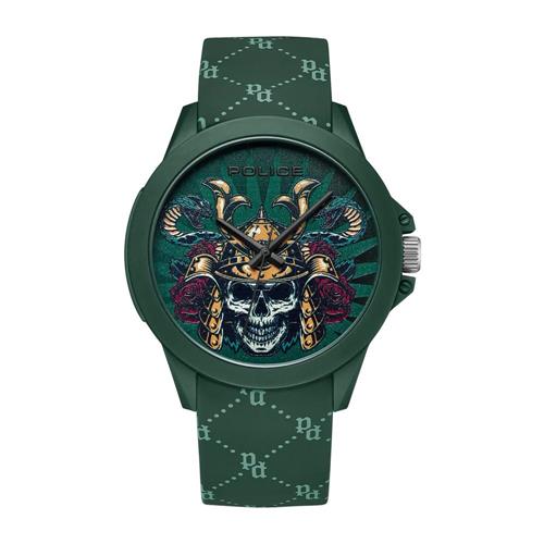 Reloj de pulsera sketch con correa de silicona verde