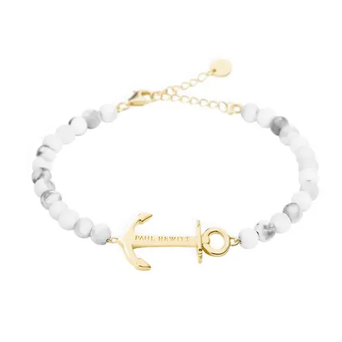 Ladies bracelet anchor spirit marble gold plated