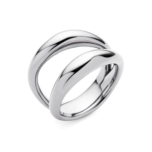Women's ring waves made of stainless steel