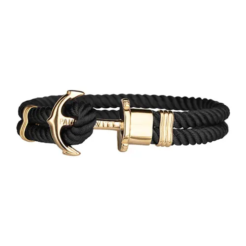 Pulsera de nylon oro negro