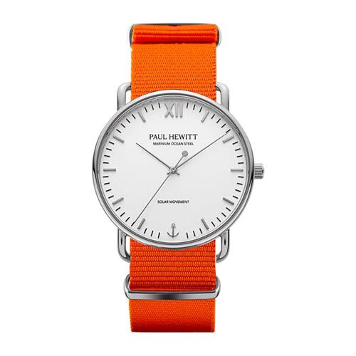 Zonnehorloge met oranje band