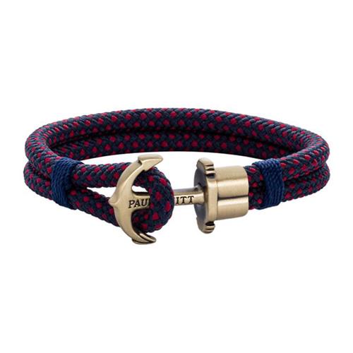 Bracelet phrep for men, nylon, red, blue