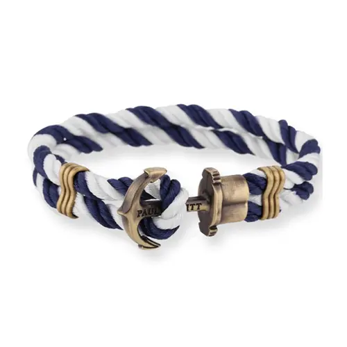 Phrep anker armband blauw-wit