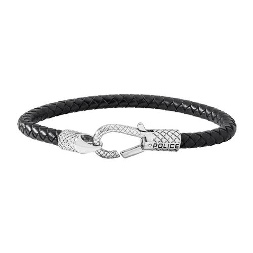 Black leather bracelet niland for men