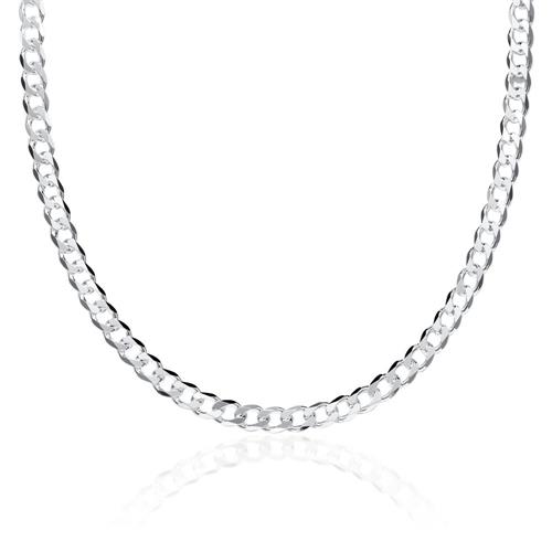 925 zilveren ketting: zilveren curb ketting 4,5mm