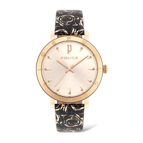 Ladies watch ponta with quartz movement, black-rosé