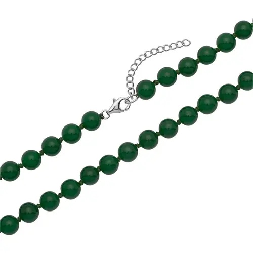 Kette aus 8mm facettierten Jadeperlen