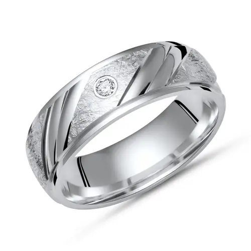 Ring 925 zilver ijs bekrast met Zirkonia 5mm