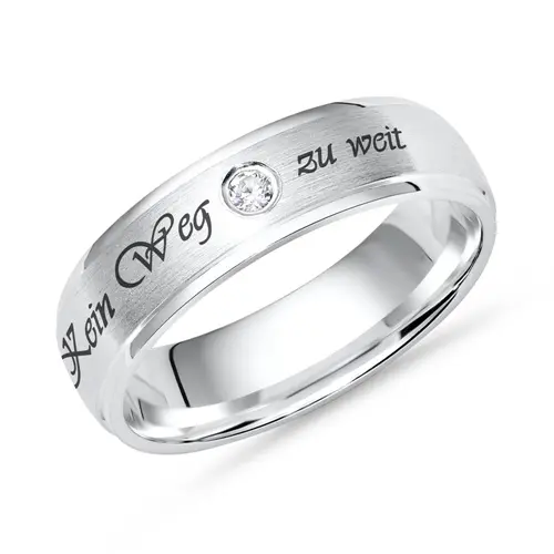 Ring matt sterling silver incl. laser engraving