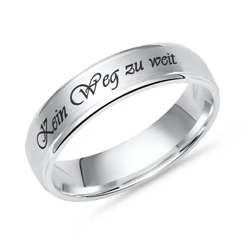 Ring matt sterling silver incl. laser engraving