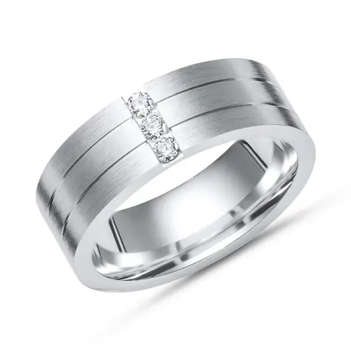 Ring sterling silver with zirconia 6,5mm