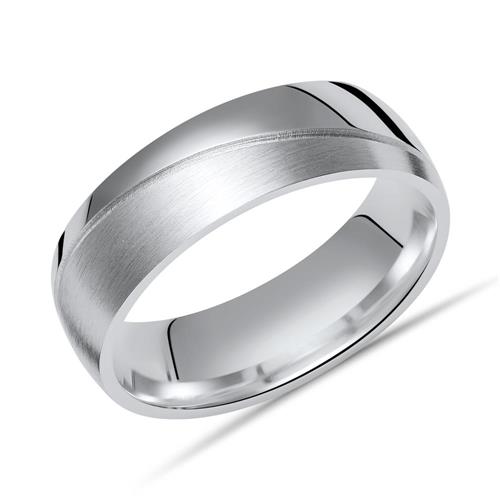 Ring 925er Silber matt/poliert 6,5 mm