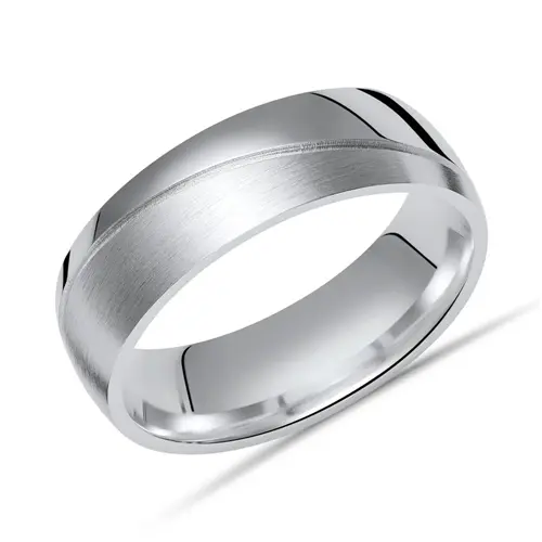 Ring sterling silver matt/polished 6,5mm