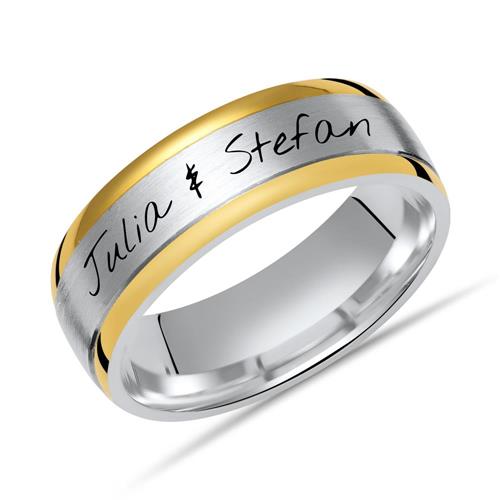 Wedding rings silver sterling incl. lasergavur zirconia